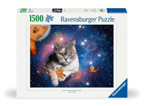 1500 Parça Puzzle Uzayda Kediler