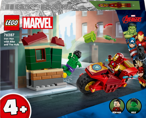 LEGO® Marvel Motosikletli Iron Man ve Hulk Oyun Seti 76287
