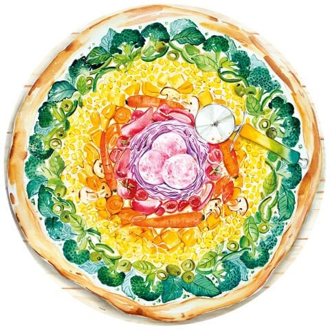 500 Parça Puzzle Daire Pizza