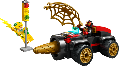LEGO® 4+ Döner Burgulu Araç 10 Örümcek Adam Arabası, Miles Morales ve Electro Minifigürleri İçeren Yaratıcı Oyuncak Yapım Seti 10792  (58 Parça)