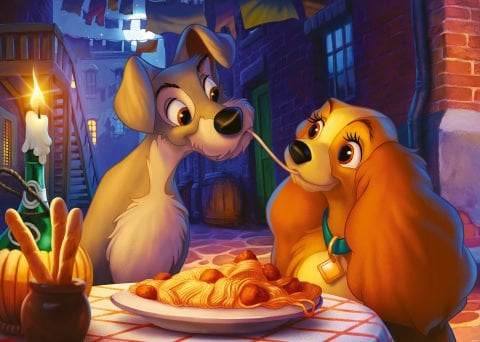 1000 Parça Puzzle Walt Disney Leydi ve Sokak Köpeği