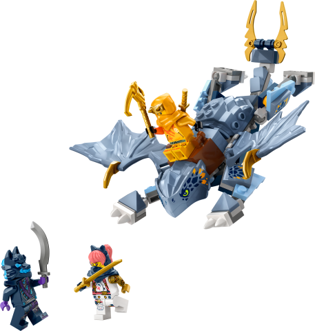 LEGO® NINJAGO® Genç Ejderha Riyu 71810 -3 Ninja Minifigürü İçeren Yaratıcı Oyuncak Yapım Seti