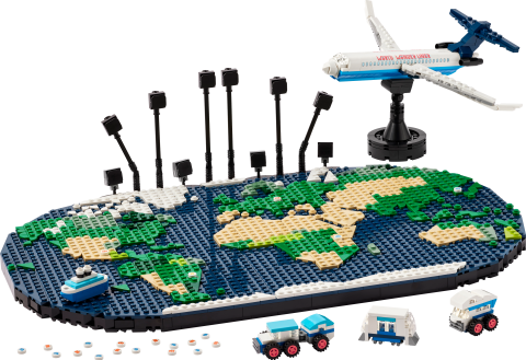 LEGO® Seyahat Anıları Dünya Haritası Oyuncak Yapım Seti 41838