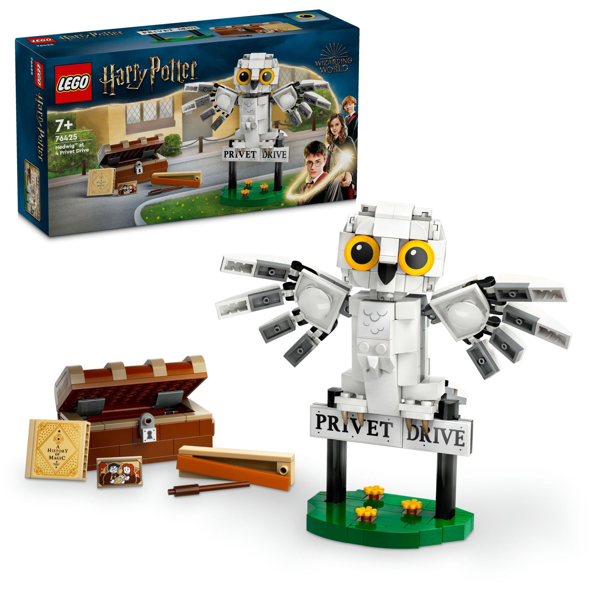 LEGO® Harry Potter™ Hedwig™, Privet Drive 4 Numara’da 76425 -Harry Potter Hayranları için Koleksiyonluk Yaratıcı Oyuncak Yapım Seti