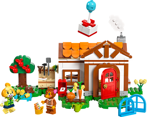 LEGO® Animal Crossing™ Isabelle Ev Ziyaretinde 77049 - 6 Yaş ve Üzeri Çocuklar için İnşa Edilebilen Yaratıcı Oyuncak Yapım Seti