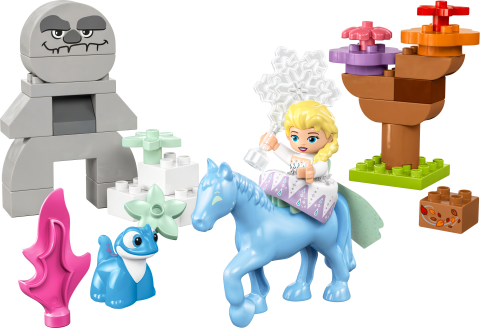 LEGO® DUPLO® | Disney Elsa ve Bruni Büyülü Ormanda 10418 - 2 Yaş ve Üzeri Çocuklar için Elsa Mini Bebek Figürü İçeren Eğitici Oyuncak Yapım Seti