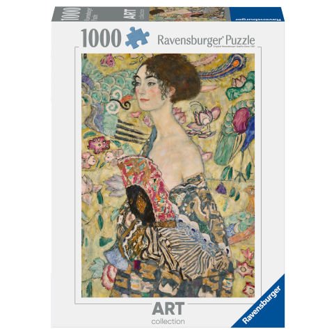 1000 Parça Puzzle Klimt Yelpazeli Kadın
