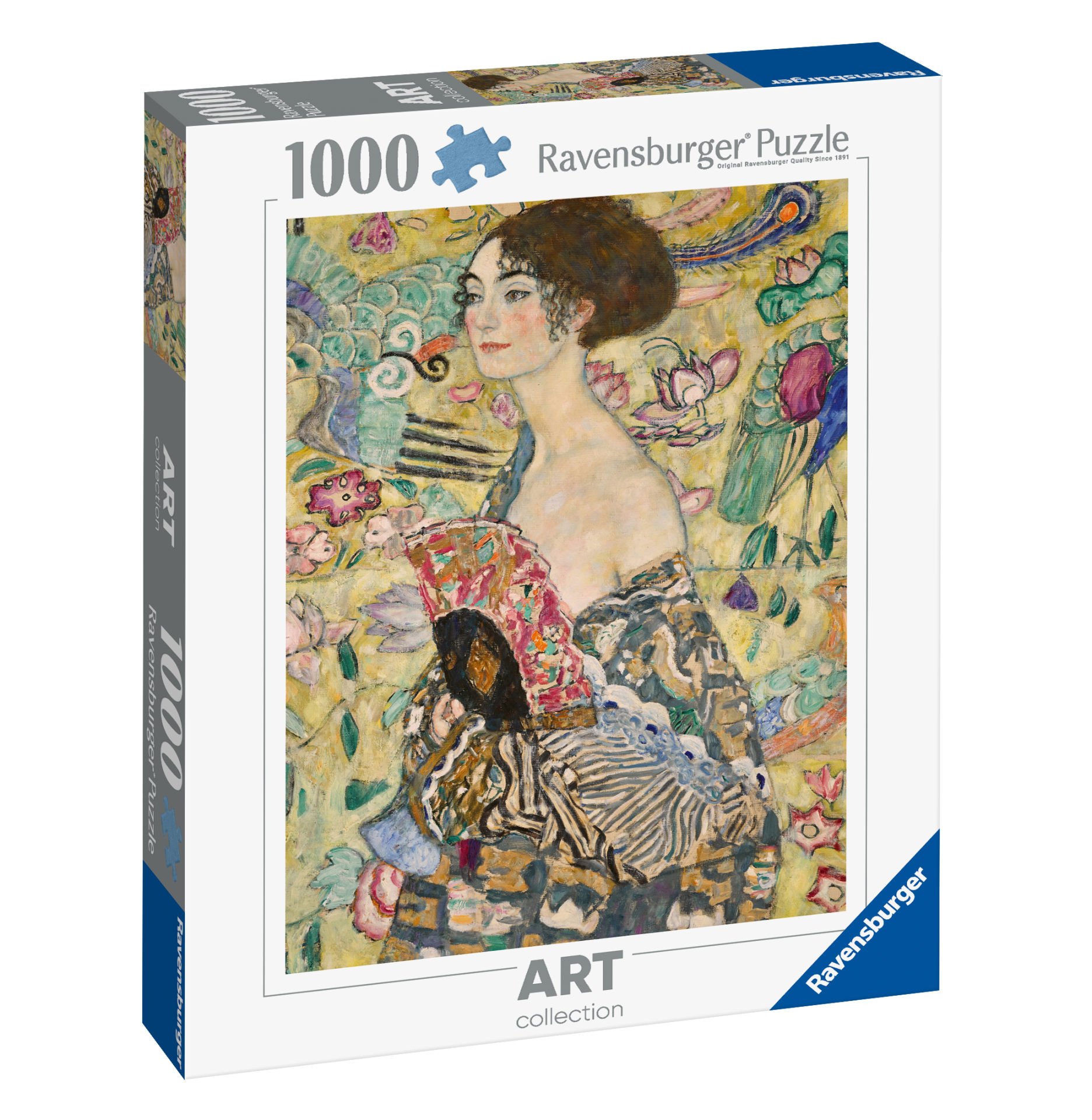 1000 Parça Puzzle Klimt Yelpazeli Kadın