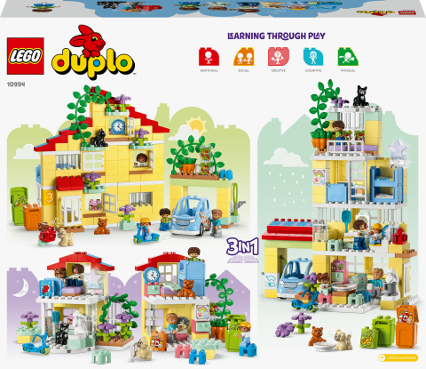 LEGO® DUPLO® Kasabası 3’ü 1 Arada Aile Evi 10994 Oyuncak Yapım Seti