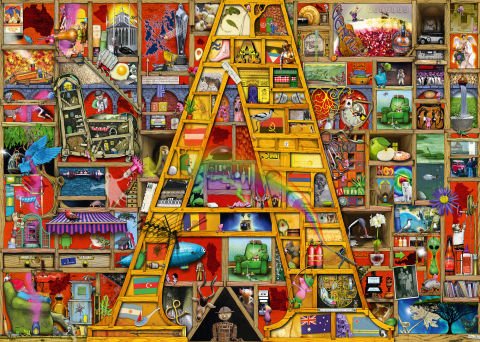 1000 Parça Puzzle Colin Thompson Alfabe A