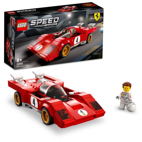 LEGO® Speed Champions 1970 Ferrari 512 M 76906 - 8 Yaş ve Üzeri Çocuklar ve Araba Meraklıları için Harika bir Oyuncak Yapım Seti