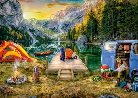 1000 Parça Puzzle Kamp