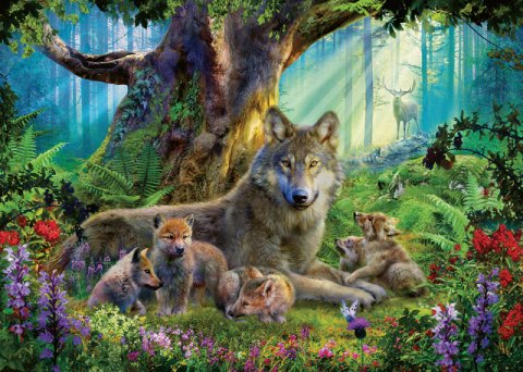 Ravensburger 1000 Parçalı Puzzle Wolves in Forest-159871