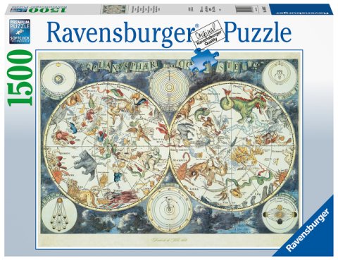1500 Parça Puzzle Map of Beasts