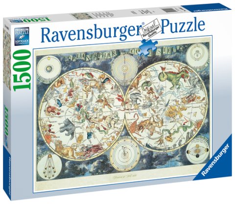 1500 Parça Puzzle Map of Beasts