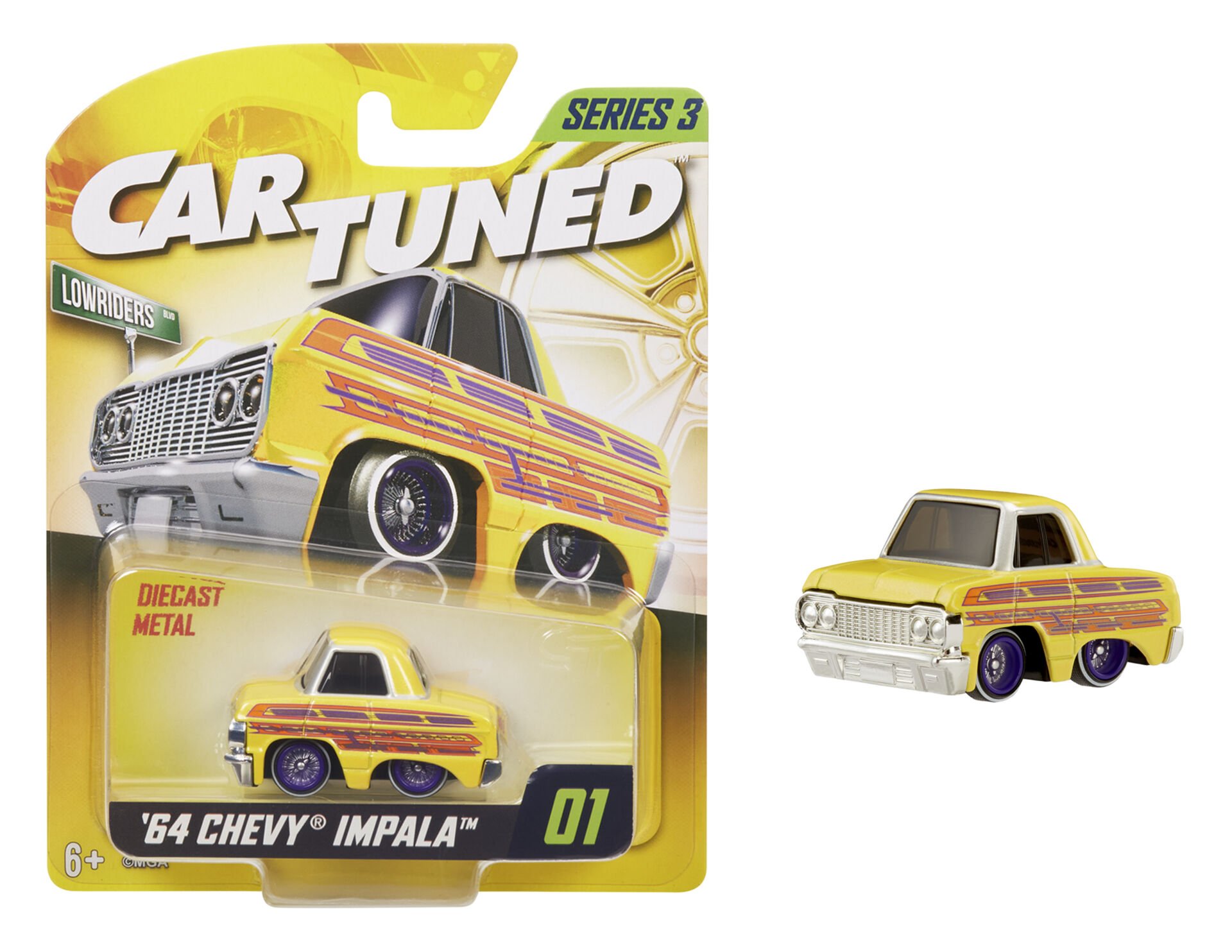 CarTuned S3 1964 Chevy Impala - Sarı Lowrider Araba