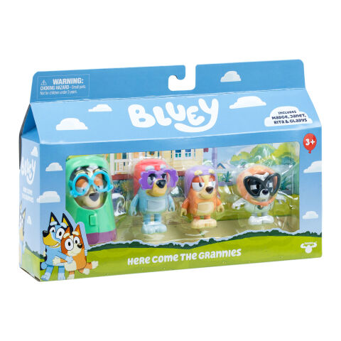 Bluey 4'lü Figür Seti - Bluey & Family