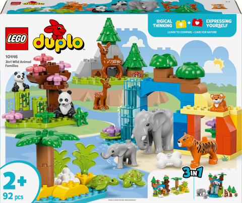 LEGO® DUPLO® Kasabası 3’ü 1 Arada Vahşi Hayvan Aileleri Seti Eğitici Oyuncak 10446