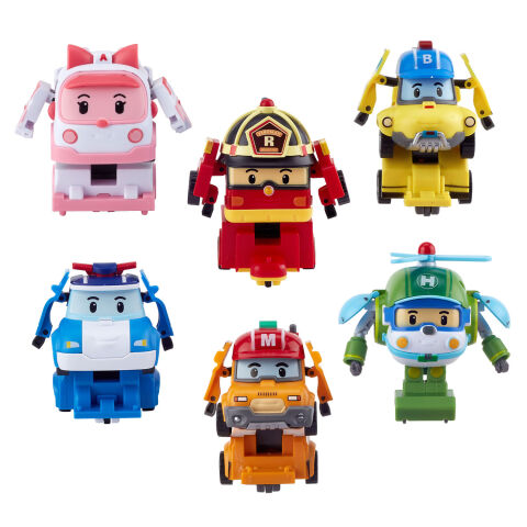 Robocar Poli Quick Transforming Mini Rescue Deluxe Araçlar 6'lı