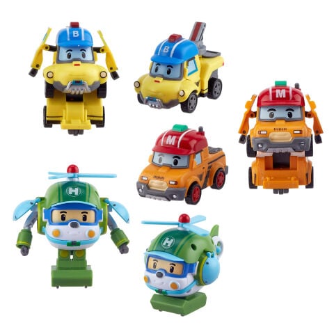 Robocar Poli Quick Transforming Mini Rescue Deluxe Araçlar 6'lı
