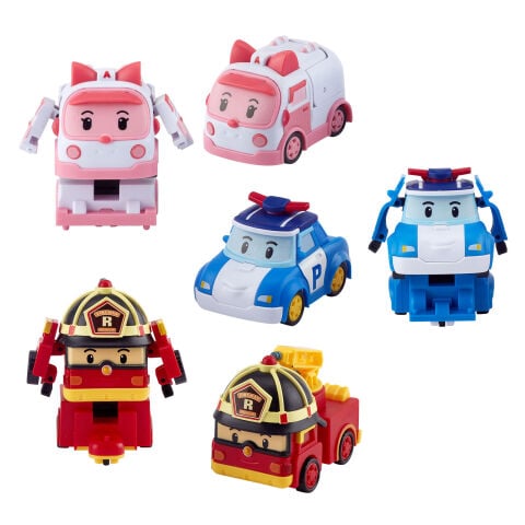Robocar Poli Quick Transforming Mini Rescue Deluxe Araçlar 6'lı