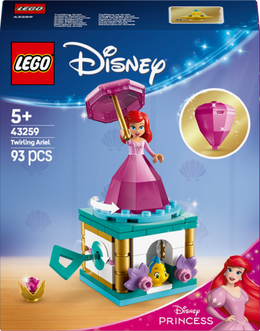 LEGO® ǀ Disney Princess Dönen Ariel Yapım Seti ve Fantastik Oyuncak Modeli 43259