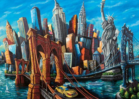 1000 Parça Puzzle New York Eriyen Şehirler