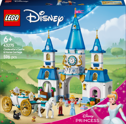 LEGO® ǀ Disney Princess Sindirella’nın Şatosu ve At Arabası Yapım Seti 43275