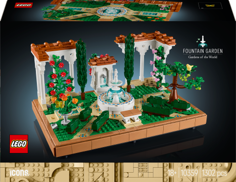 LEGO® Icons Fıskiyeli Bahçe Yetişkinler için Ev ve Ofis Dekoru Yapım Seti 10359