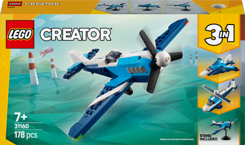 LEGO® Creator 3'ü 1 Arada Uçak: Yarış Uçağı Araç Oyun Seti 31160