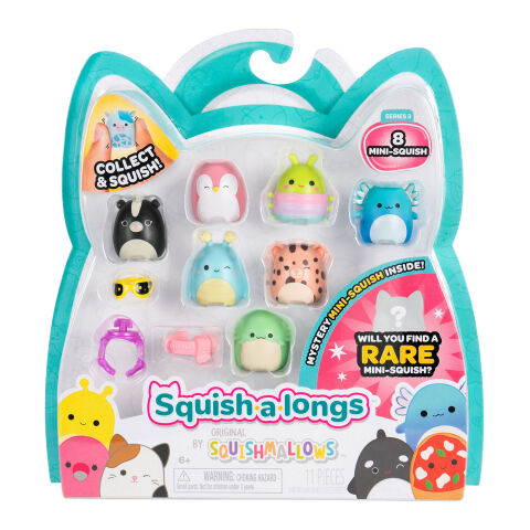 Squish-a-longs 8 Figür + Yüzük Set Seri 3