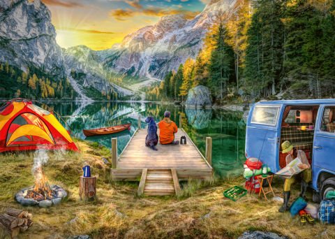 1000 Parça Puzzle Kamp