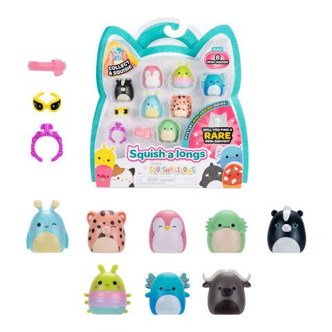 Squish-a-longs 8 Figür + Yüzük Set Seri 3