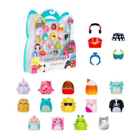 Squish-a-longs 14 Figür+Yüzük Set Seri 3