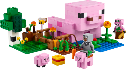 LEGO® Minecraft® Yavru Domuz Evi Çocuklar için Hayvanlı Yapım Oyuncağı 21268