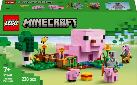 LEGO® Minecraft® Yavru Domuz Evi Çocuklar için Hayvanlı Yapım Oyuncağı 21268
