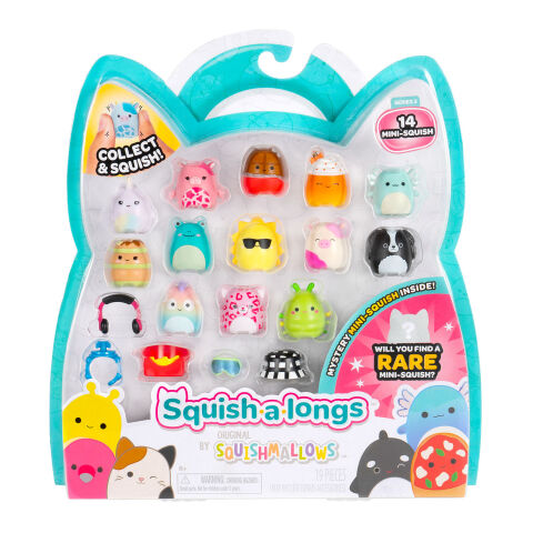 Squish-a-longs 14 Figür+Yüzük Set Seri 3