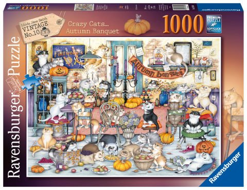 1000 Parça Puzzle Çılgın Kediler