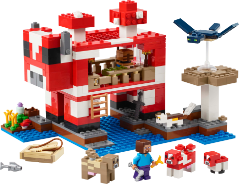 LEGO® Minecraft® Mooshroom Evi Çocuklar için Ada Oyuncağı 21270