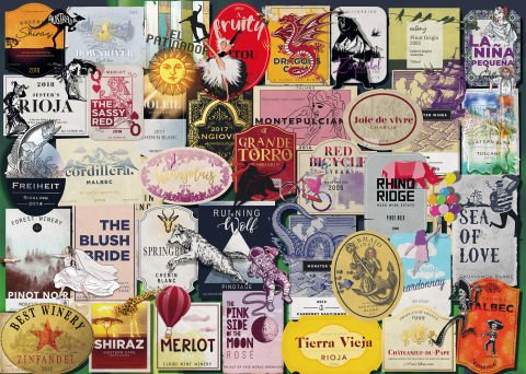 1000 Parça Puzzle Etiketler