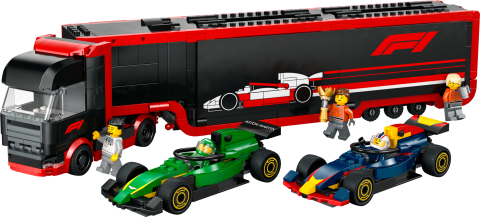 LEGO® City RB20 ve AMR24 F1® Arabalı F1® Kamyonu Yarış Taşıma Seti 60445
