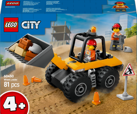 LEGO® Sarı Tekerlekli İnşaat Yükleyicisi İnşa Edilebilen Araç Seti 60450