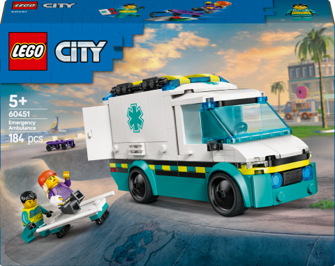 LEGO® City Acil Yardım Ambulansı Oyuncak Araç Yapım Seti 60451