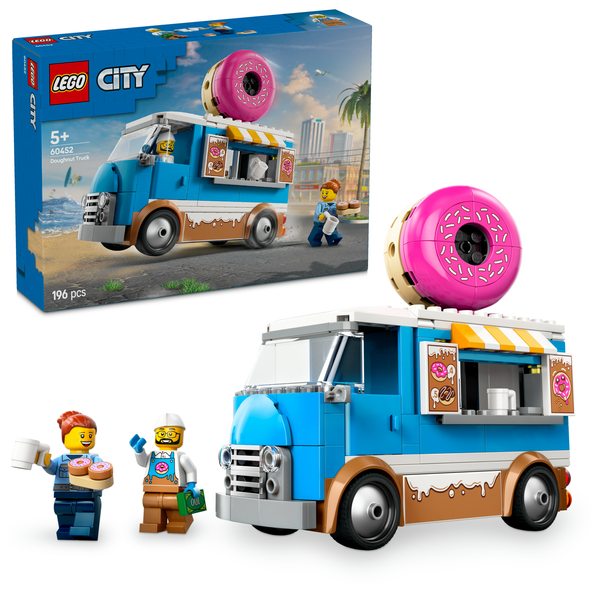 LEGO® City Donut Kamyonu 5 Yaş ve Üzeri Çocuklar için Seyyar Satıcı Oyuncağı 60452