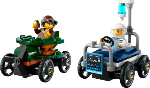 LEGO® City Uçak, Hastane Yatağına Karşı Yarış Arabası Paketi Soapbox Yarışı Oyuncağı 60459