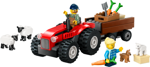 LEGO® City Römorklu Kırmızı Çiftlik Traktörü ve Koyun Çocuk Oyun Seti 60461