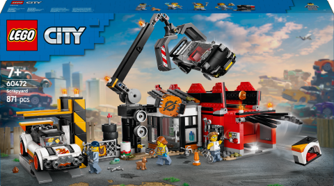LEGO® City Hurdalık ve Arabalar, 7 Yaş ve Üzeri İçin Hurdalık İşçisi Oyuncağı 60472