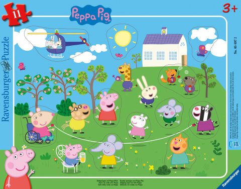 11 Parça Çocuk Puzzle Peppa Pig