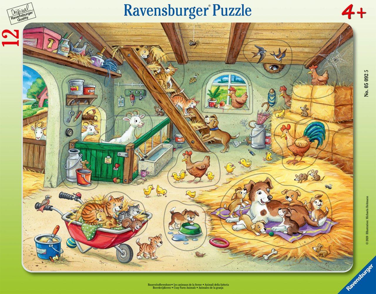 12 Parça Küçük Çerçeve Puzzle Çiftlik Evi