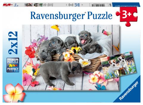 2x12 Parça Puzzle Yavru Köpekler
